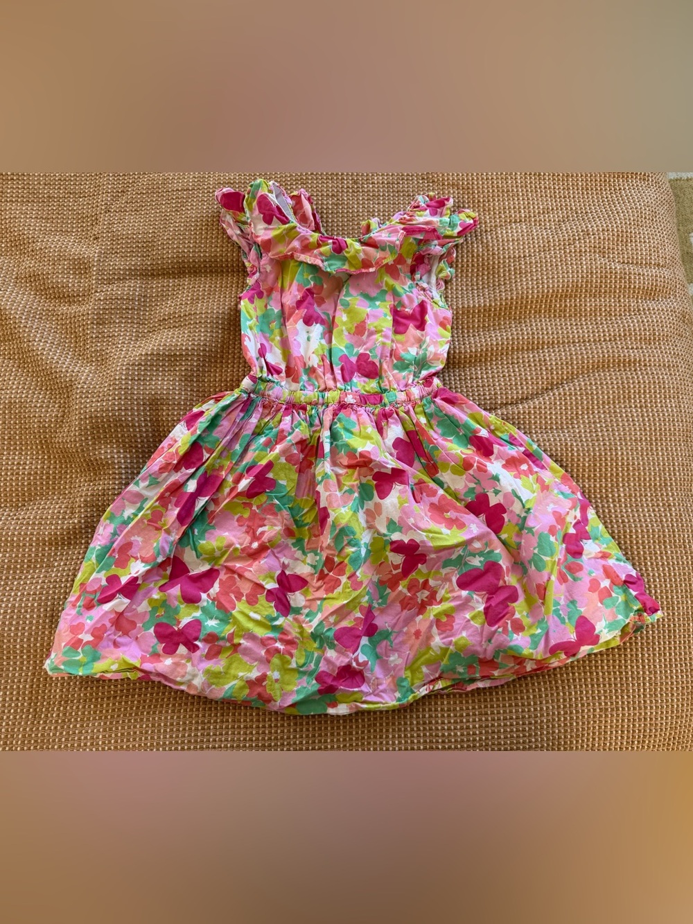 crown & ivy Pink Multicolor Floral Ruffle Sundress